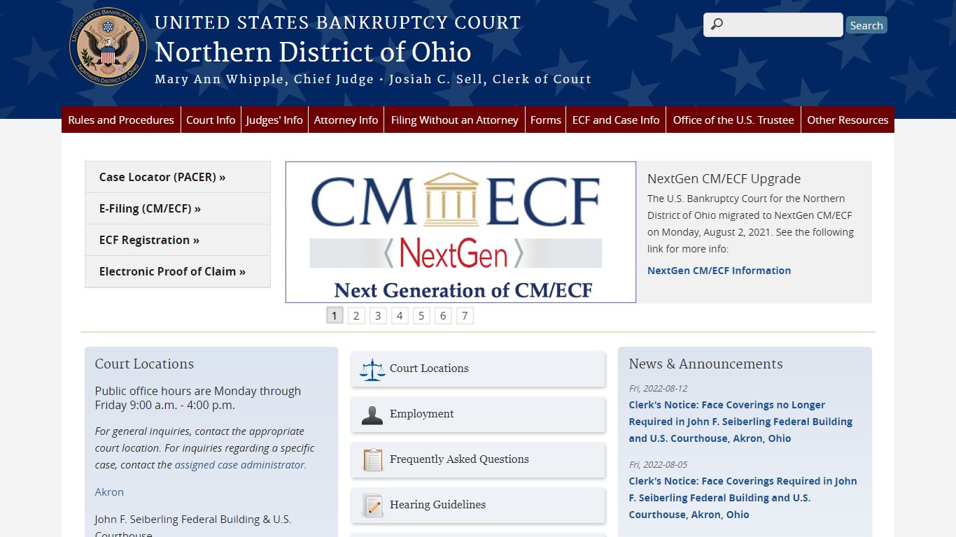 Northern District of Ohio | United States Bankruptcy Court